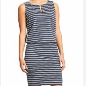 Athleta Vida Navy Stripe Dress NWT